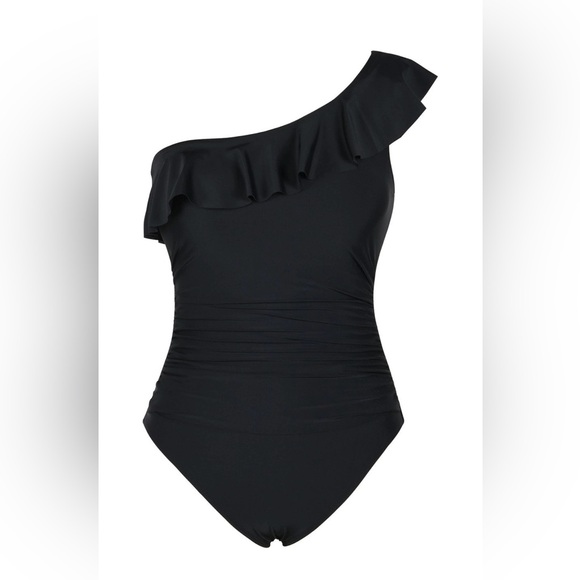 hilor Other - Hilor One Piece One Shoulder Swimwear Asymmetric Ruffle Monokinis Bathing Suits
